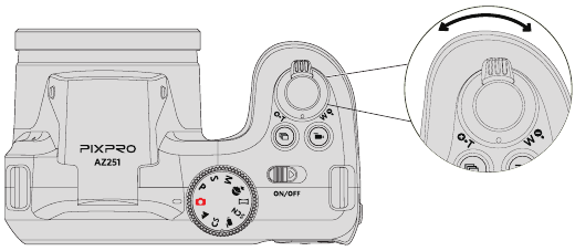 Kodak - Pixpro AZ251 - Prendre une photo - Utilisation du levier de zoom Prendre une photo - Utilisation du levier de zoom
