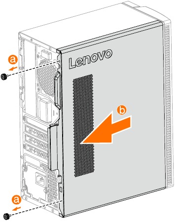 Lenovo - Série ideacentre 310A - Remover a tampa do computador Remover a tampa do computador