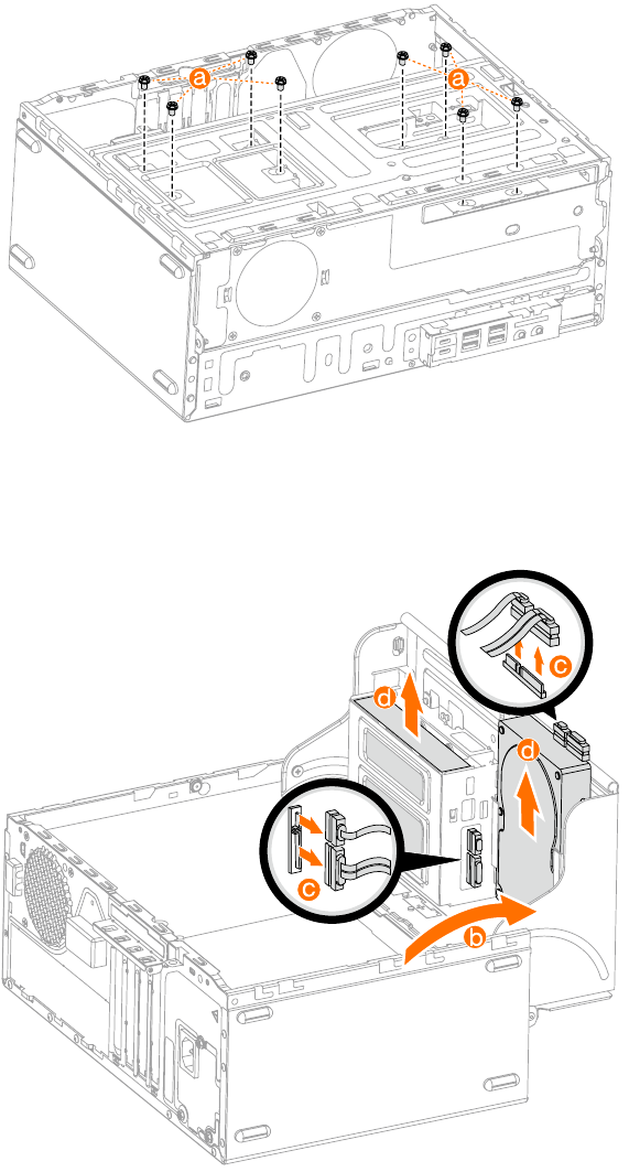 Lenovo - Série ideacentre 310A - Substituir uma unidade de disco rígido Substituir uma unidade de disco rígido