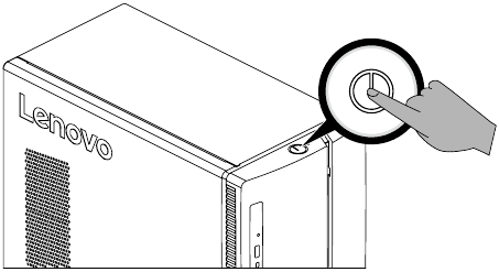 Lenovo - Série ideacentre 310A - Ligar o computador Ligar o computador