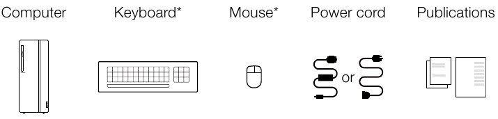 Lenovo - Série ideacentre 310A - Desembalagem - Itens incluídos Desembalagem - Itens incluídos