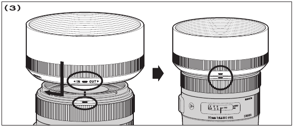 SIGMA - 30mm F1.4 DC HSM Art - LENS HOOD - Part 1 LENS HOOD - Part 1