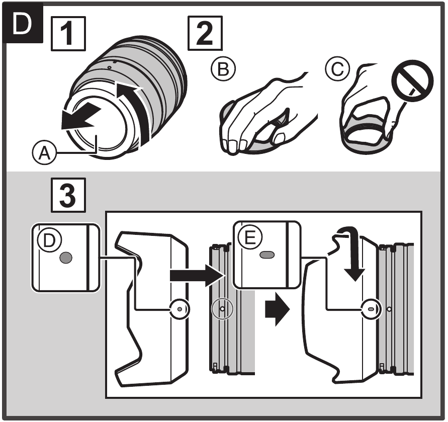 Panasonic - 12-60mm f/3.5-5.6 - Bashkangjitja/Shkëputja e Lentës Bashkangjitja/Shkëputja e Lentës