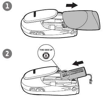 VTech - DM1211 - Εγκαταστήστε την μπαταρία της γονικής μονάδας Εγκαταστήστε την μπαταρία της γονικής μονάδας