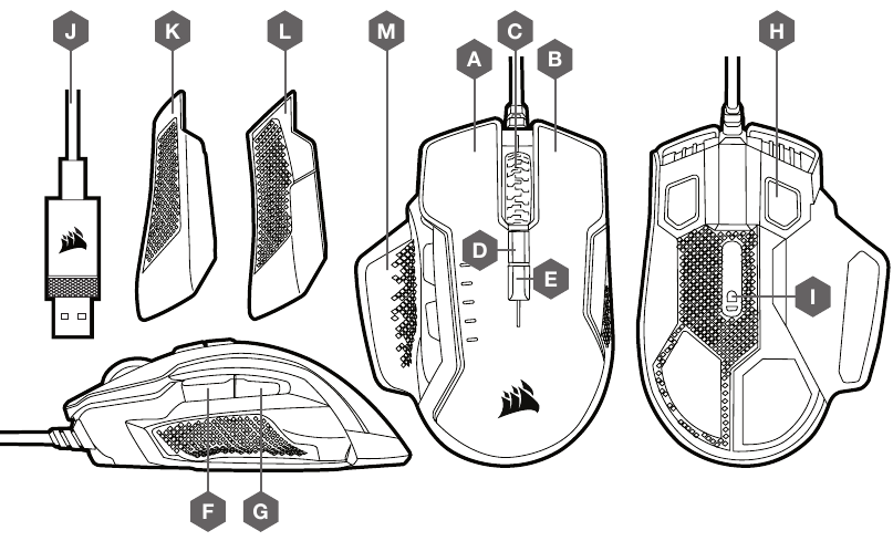 Corsair - GLAIVE RGB PRO - Genel Bakış Genel Bakış