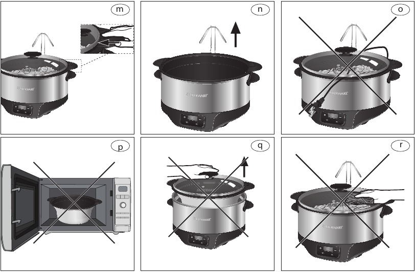 Farberware - Olla de cocción lenta ovalada de 6 Qt. 104554 - Ilustraciones - Parte 2 Ilustraciones - Parte 2