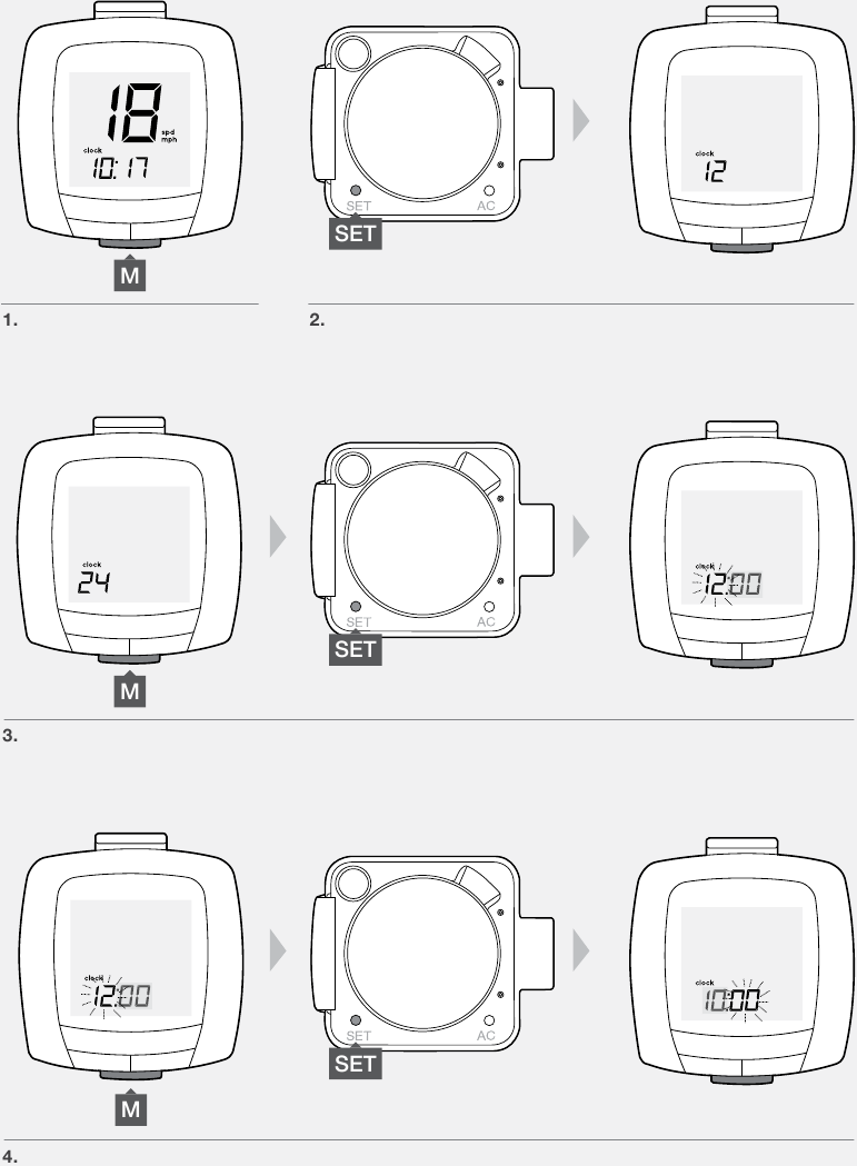 Bontrager - GoTime - Saati yeniden ayarlamak için - Adım 1 Saati yeniden ayarlamak için - Adım 1