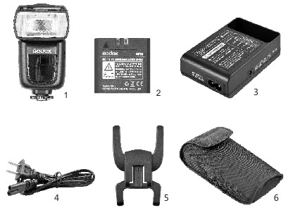 Godox - V860 II - O que vem na caixa - Itens incluídos O que vem na caixa - Itens incluídos