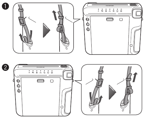 Fujifilm - INSTAX SQUARE SQ6 - Attaching the Strap Fissaggio della tracolla