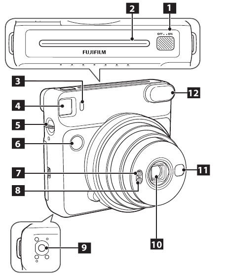 Fujifilm - INSTAX SQUARE SQ6 - Front Anteriore