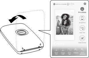 Fujifilm - instax mini Link 2 - Changing the App Mode When the Home Screen Is Selected on the App Uygulamada Giriş Ekranı Seçildiğinde Uygulama Modunu Değiştirme