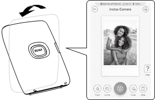 Fujifilm - instax mini Link 2 - Controlling Zoom and Shutter When Using the instax Camera on the App Uygulamada instax Kamerayı Kullanırken Yakınlaştırmayı ve Deklanşörü Kontrol Etme