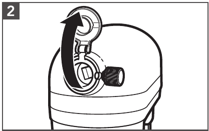KitchenAid - KV25G0XAQ - Flip up hinge attachment hub cover to open. Flip up hinge attachment hub cover to open.