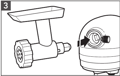 KitchenAid - KV25G0XAQ - Insert attachment into attachment hub Insert attachment into attachment hub