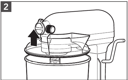 KitchenAid - KV25G0XAQ - Remove Pouring shield Remove Pouring shield