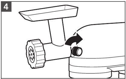 KitchenAid - KV25G0XAQ - Tighten the attachment knob Tighten the attachment knob