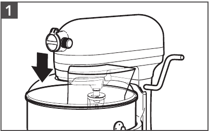 KitchenAid - KV25G0XAQ - To attach the pouring shield To attach the pouring shield