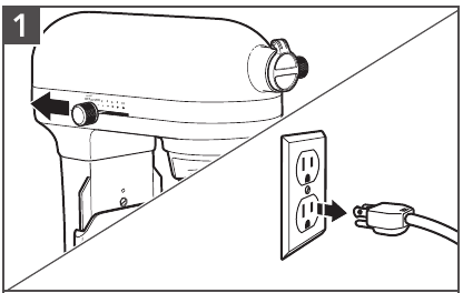 KitchenAid - KV25G0XAQ - Turn the Stand Mixer to Turn the Stand Mixer to
