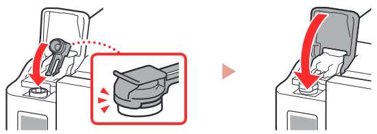 Canon - PIXMA G7000 Series - Musteen kaataminen - Vaihe 4 Musteen kaataminen - Vaihe 4