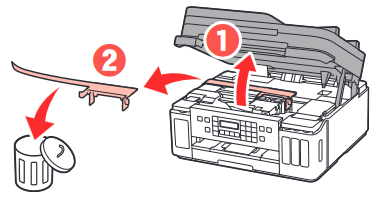 Canon - PIXMA G7000 Series - Pakkausmateriaalien poistaminen Pakkausmateriaalien poistaminen