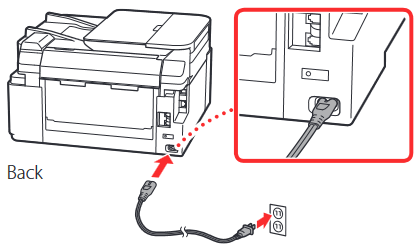 Canon - PIXMA G7000 Series - Tulostimen käynnistäminen - Vaihe 1 Tulostimen käynnistäminen - Vaihe 1
