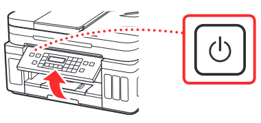 Canon - PIXMA G7000 Series - Tulostimen käynnistäminen - Vaihe 2 Tulostimen käynnistäminen - Vaihe 2