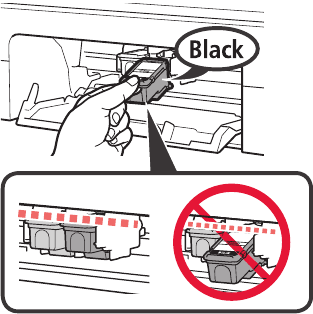 Canon - PIXMA TS3300 Series - Installing the FINE Cartridges - Step 4 Installing the FINE Cartridges - Step 4