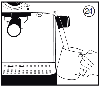 Cuisinart - EM-100C - HANDLEIDING VOOR HET TEXTUREREN VAN MELK - Stap 4 HANDLEIDING VOOR HET TEXTUREREN VAN MELK - Stap 4