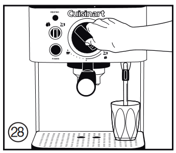 Cuisinart - EM-100C - DE WARM WATER FUNCTIE GEBRUIKEN - Stap 1 DE WARM WATER FUNCTIE GEBRUIKEN - Stap 1