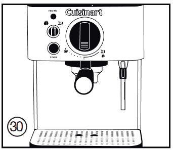 Cuisinart - EM-100C - DE WARM WATER FUNCTIE GEBRUIKEN - Stap 3 DE WARM WATER FUNCTIE GEBRUIKEN - Stap 3