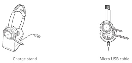 Plantronics - Voyager Focus UC - Зареждане на слушалките Зареждане на слушалките