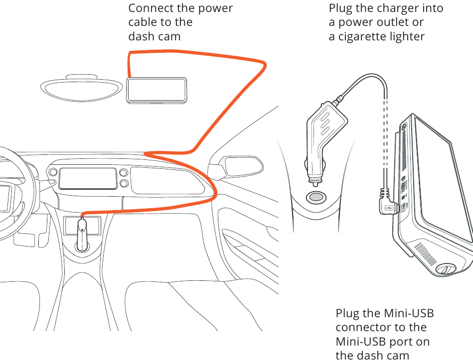 Rexing - S800 - Инсталиране на камерата върху предното стъкло Инсталиране на камерата върху предното стъкло