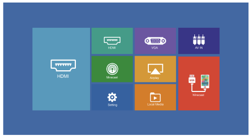 Bonsaii - PJ8003 - Prevádzka projektora - Krok 1 - Úvodné rozhranie Prevádzka projektora - Krok 1 - Úvodné rozhranie