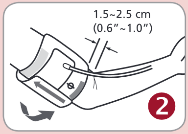 Rossmax - CF155f - Applying the Cuff - Step 2 Applying the Cuff - Step 2