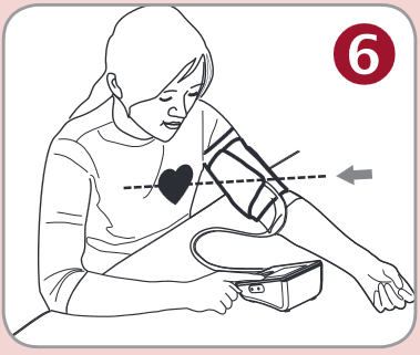 Rossmax - CF155f - Applying the Cuff - Step 6 Applying the Cuff - Step 6