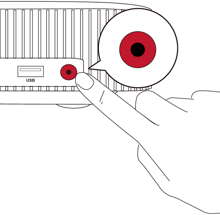 Anker - Nebula Vega - Zapnutí / Vypnutí Zapnutí / Vypnutí