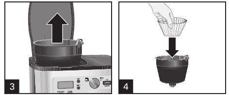 Hamilton Beach - FlexBrew 49983 - Sürahi Tarafı Nasıl Kullanılır - Adım 1 Sürahi Tarafı Nasıl Kullanılır - Adım 1