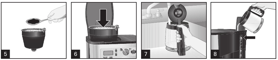 Hamilton Beach - FlexBrew 49983 - Sürahi Tarafı Nasıl Kullanılır - Adım 2 Sürahi Tarafı Nasıl Kullanılır - Adım 2