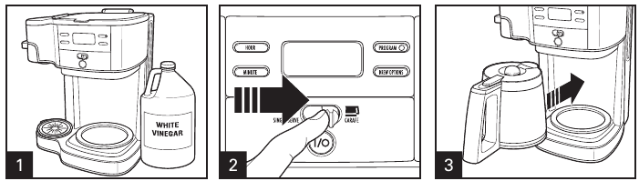 Hamilton Beach - 49980Z - Hooldus ja puhastamine – kannu pool - Samm 1 Hooldus ja puhastamine – kannu pool - Samm 1