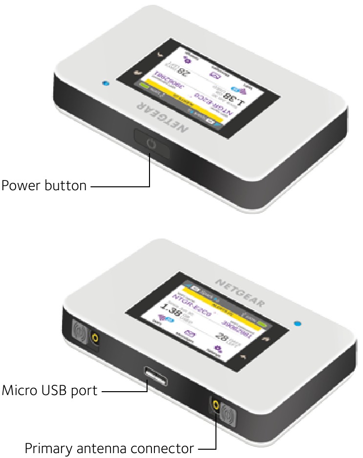 NETGEAR - AirCard 800S - Butoane și conectori Butoane și conectori