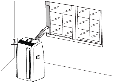 Delonghi - AN125HPEK - Chiqarish shlangini to'g'ri o'rnatish Chiqarish shlangini to'g'ri o'rnatish