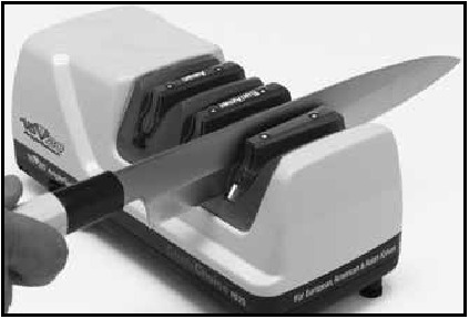 Chef's Choice - 1520 - Strop and Polish edge of traditional Japanese knife in Stage 3 Strop and Polish edge of traditional Japanese knife in Stage 3