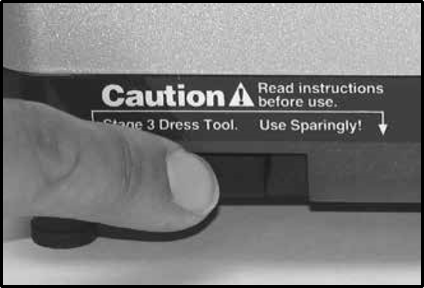 Chef's Choice - 1520 - Use dressing tools sparingly Use dressing tools sparingly