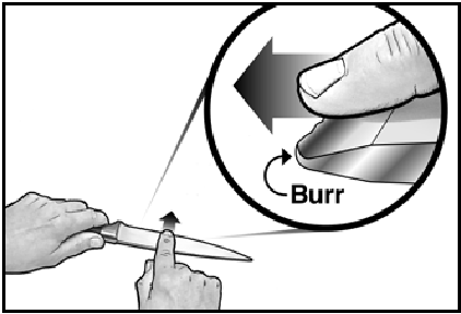 Chef's Choice - Diamond UltraHone 312 - Tahap 1 - Mendeteksi burr Tahap 1 - Mendeteksi burr