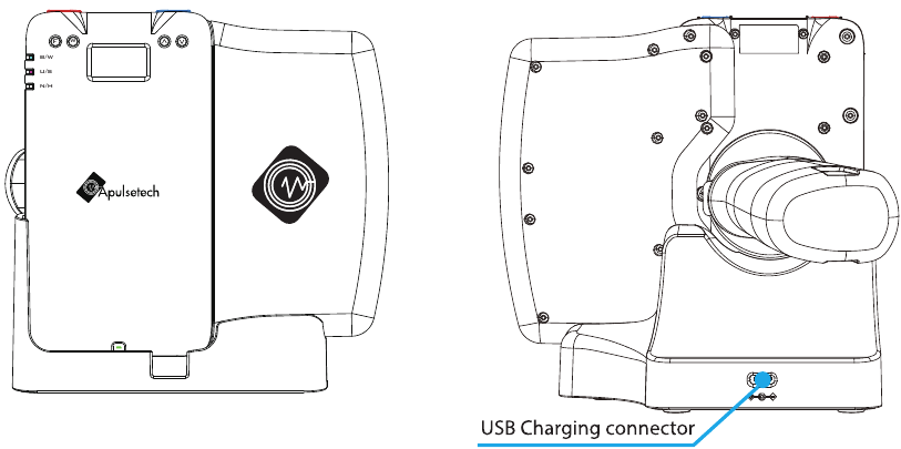 Apulsetech - a712 - Carga de la batería - a través de la base de acoplamiento Carga de la batería - a través de la base de acoplamiento