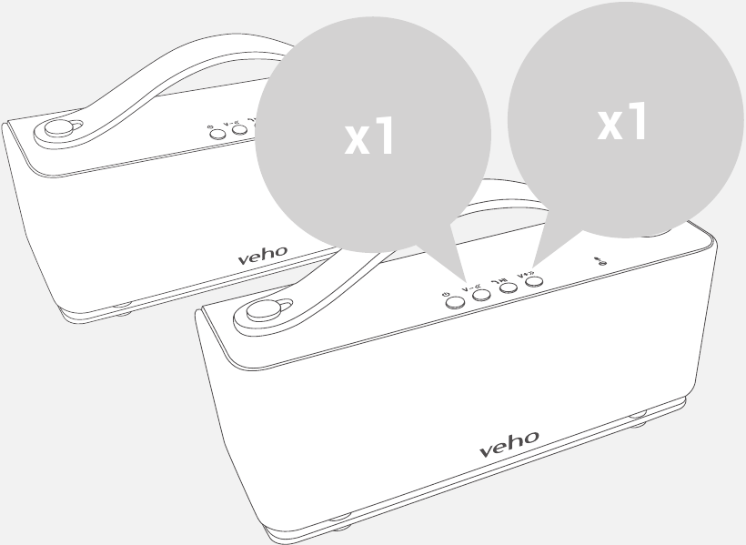 Veho - MR7 - Seznanjanje dveh zvočnikov skupaj Seznanjanje dveh zvočnikov skupaj