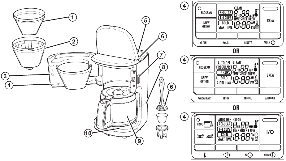 Hamilton Beach - 46390 - Pièces et Caractéristiques Pièces et Caractéristiques
