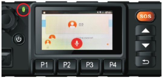 Inrico - TM-7 Plus - Green light means receiving Зелената светлина означава получаване