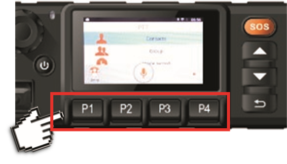 Inrico - TM-7 Plus - P1/P2/P3/P4 keys P1/P2/P3/P4 клавиши