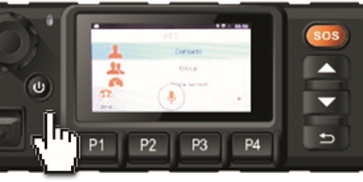 Inrico - TM-7 Plus - Release PTT to finish the talk Освободете PTT, за да завършите разговора